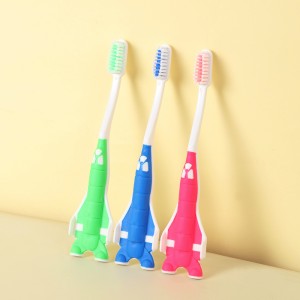 Producte de cura bucal Raspall de dents per a nens amb mànec de silicona antilliscant
