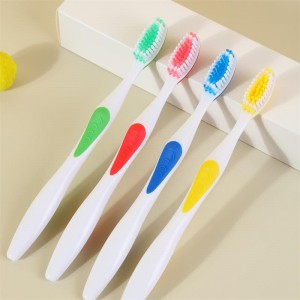 China wholesale OEM Big Brush Head Color Spiral Bristle Adult Manual Toothbrush