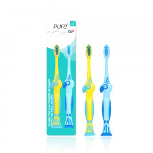 German Design Attractive Animal Shaped Custom Logo Soft Bristle Plastic Kids Toothbrush with BRC CE
