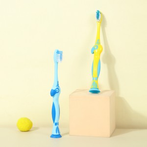 German Design Attractive Animal Shaped Custom Logo Soft Bristle Plastic Kids Toothbrush nga adunay BRC CE