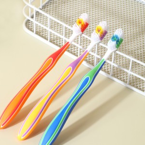 Tau talafeagai mo le Premium 610 Nylon Bristle Adult Oral Care Toothbrush with Free Cap