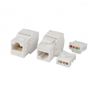 New Arrival Shielded F/STP CAT6 Inline Modular Coupler with Keystone Latch for Panel Connection