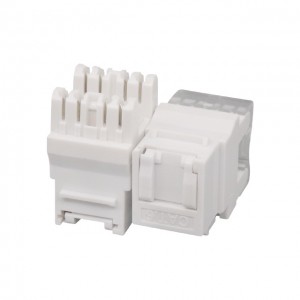 Ethernet RJ45 Cat6 Unshielded Keystone Jack 180 Degree 110 With Dust Cover
