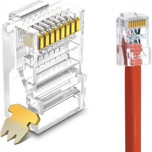 Wholesale Best Rj Connectors Manufacturers - Cat6 RJ45 Ends Ethernet Cable Crimp Connectors UTP Network Plug – Puxin