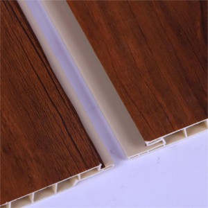wpc spc pvc wood wallboard hotel bedroom wpc wall panel, Stoneware 400-9, square hole, flat seam