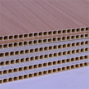 Waterproof Indoor Wall Decoration Material Stone-Plastic Wall Panel,Stoneware 400-7, round hole, V-seam
