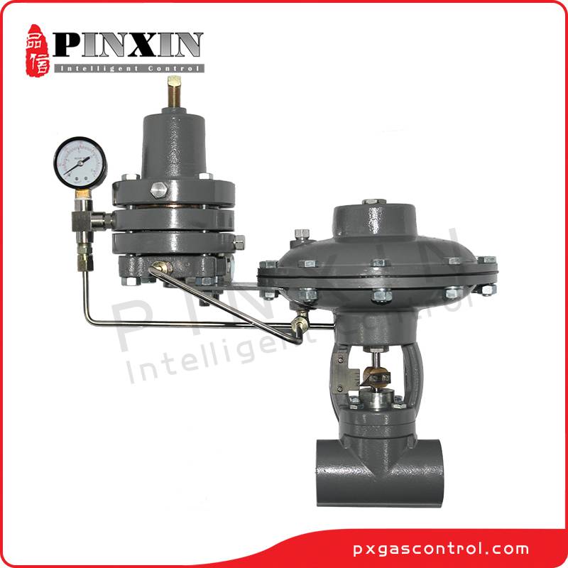 High Quality OEM Two Stage Natural Gas Pressure Regulator Supplier –  China pilot-operated natural gas pressure regulator with UPSO OPSO – Pinxin detail pictures
