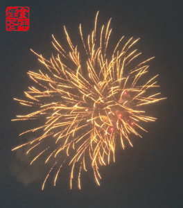 China Wholesale Colored Sparklers Pricelist –  2.5 inch dispaly shell Brocade crown with red pistil – JinPing Fireworks