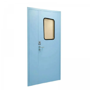 Pharmaceutical Swing Single Blue Color Door With 50mm Door Frame