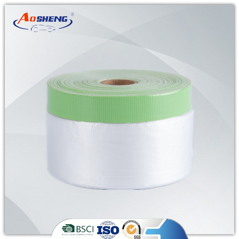 Manufactur standard Drop Cloth Plastic - (Cloth tape + HDPE) Pretaped Masking Film – AOSHENG
