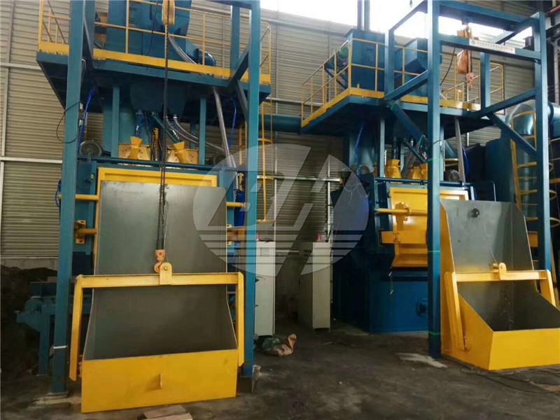 Shot blasting machine for Steel track with large specification