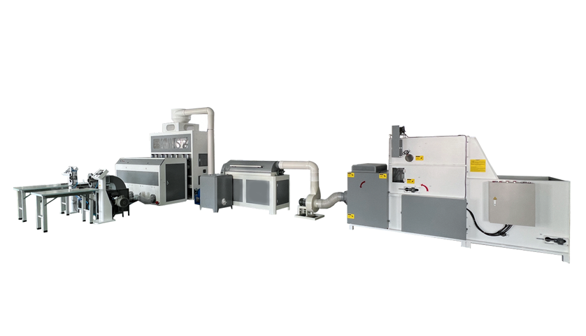 Automatic pillow filling production line