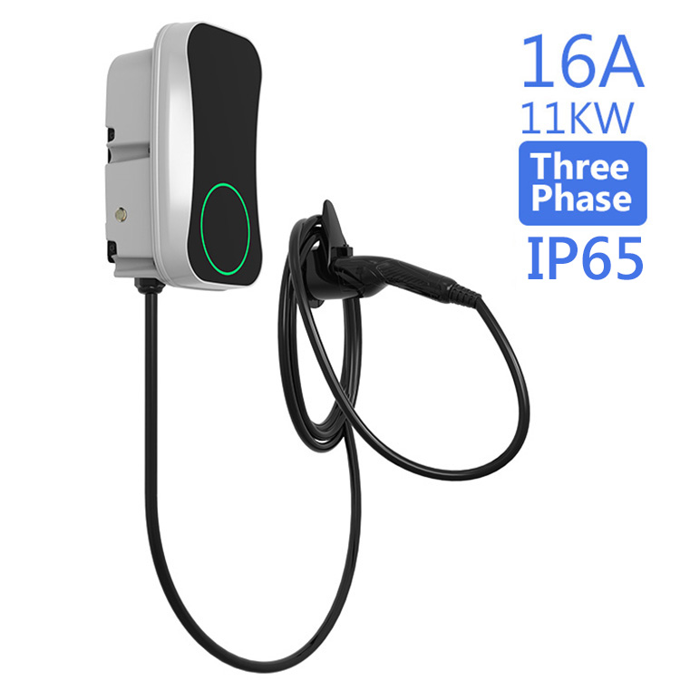 11kw 3 Phase EV Charger with LCD Screen Wall-Mounthed EV Charger Station