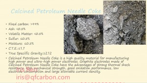 The best quality calcined petroleum coke; Calcined needle coke; Raw material for UHP graphite electrodes.