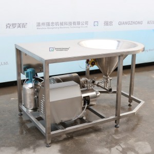 Water and powder mixer with platform
