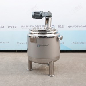 Sanitary stainless steel steam heating mixing tank