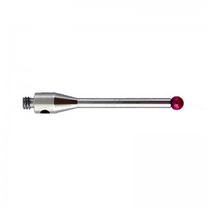 Straight stylus, M2 thread, φ2 ruby ball, tungsten carbide stem, 20 length, EWL 7mm