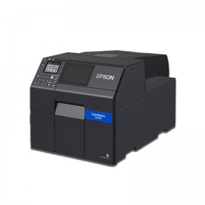 Impressora de etiquetas coloridas de mesa Epson CW-C6030A de 4 polegadas com cortador automático
