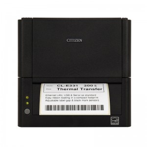 4 tommer Citizen CL-E331 300DPI termotransferetiketprinter