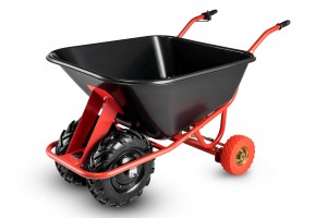 EWD300A-160,Electric wheelbarrow with lithium battery, 160L tray ,with two 280w gear motor,5.00-8 tyre,Forwarder&reverse direction