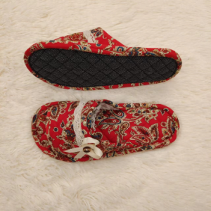 Asian classic style fashion and fancy ladies indoor slippers textile upper stitching outsole style.
