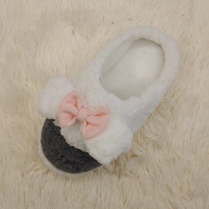 Ladies faux fur indoor slippers stitch turndown style cute fashion