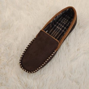 Mens mocassion loafer shoes indoor slippers cupsole