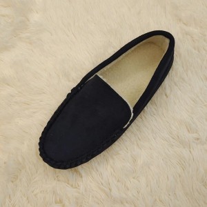 Mens mocassin indoor slippers loafer shoes flat stitching