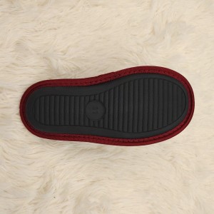 Kids indoor slippers side binding outsole style with printing