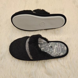 Ladies fashionable fancy indoor slippers side binding outsole