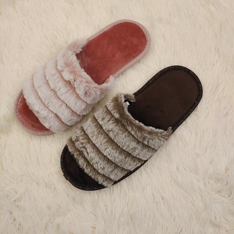 Excellent Quality Nursing Clogs - Fashionable faux fur indoor slippers  – QFSY