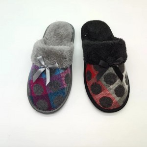 Ladies autumn winter bowknot indoor slippers