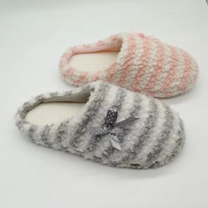 Ladies stitch & turndown autumn winter indoor slippers