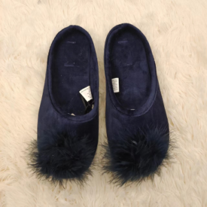 Fashionable comfortable and fancy ladies indoor clogs velvet upper stitching & turndown outsole style.