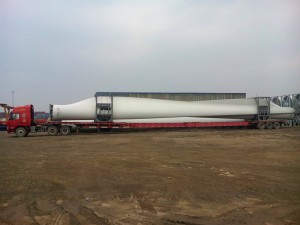 Extendable Wind Blade Trailer For Windmill Blade Transportation