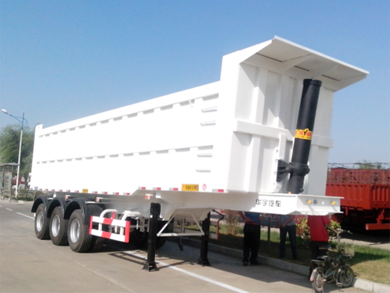 Carbon Steel U type Dump Semi trailer is ready to ship Namibia