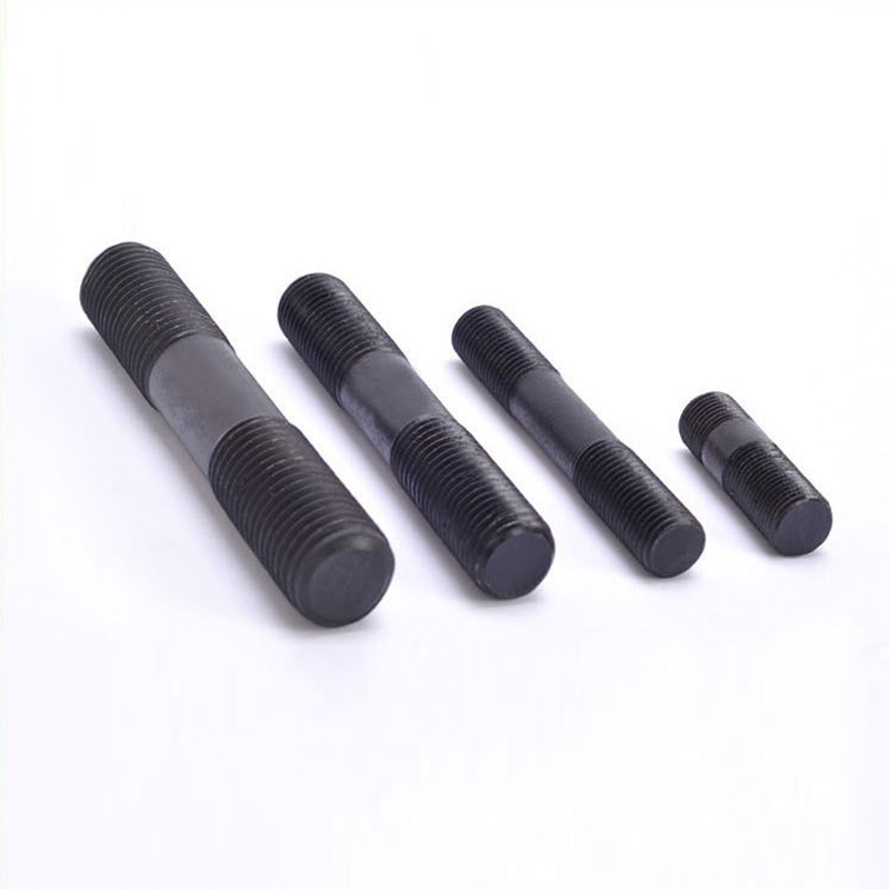 Carbon Steel Class 4.8 8.8 12.9 Black Finish Double End Threaded Studs  Dual Thread Stud Factary Supplier from China