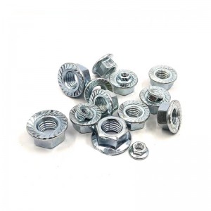 2021 China New Design Metric Coupling Nuts - DIN6923 Carbon Steel Zinc Coated Stainless Steel Hexagon Flange Nut with Serration  – Qijing
