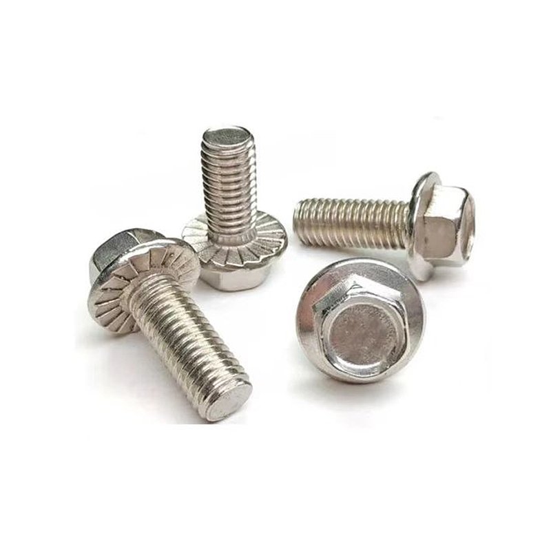 DIN6921 Stainless Steel A2-70 A-4 80 Hex Bolt With Serrated Flange And Flange Hex Nut