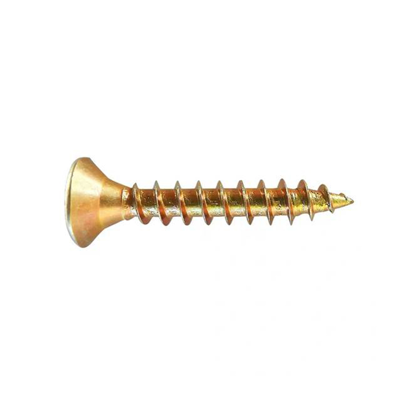 China Factory Supplied High Tensile DIN 7505 Yellow Zinc plated Class 4.8 8.8 Chipboard Screws