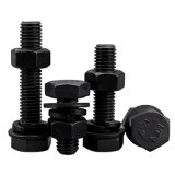 Discount wholesale Hollow Wall Anchor Hook Bolt - DIN933 Black Finish Zinc Plated Hex Bolts M6 M8 M10 M12 M14 M16 High Tensile Hex Screws   – Qijing
