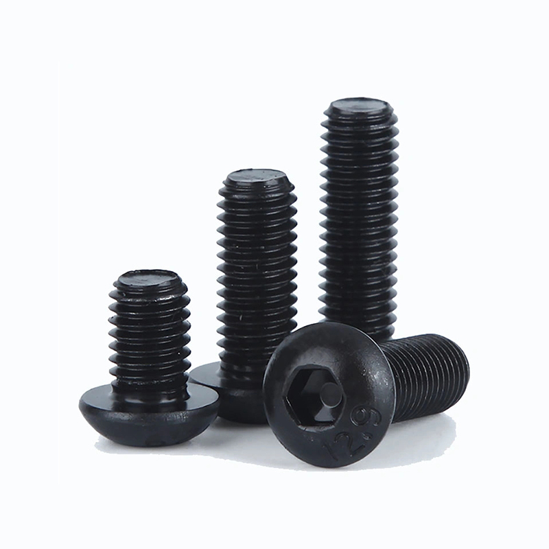 Factory Supplier ISO7380 Carbon Steel Black FinishHex Socket Button Head Screw  Allen Hex Screws