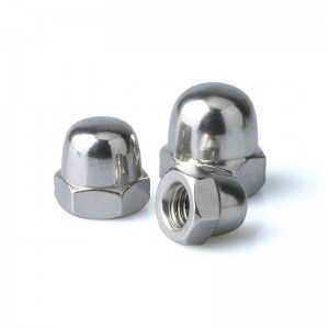 Fast delivery Castle Nut - Galvanized Carbon Steel Hex Dome Nuts/Acorn Nuts  – Qijing