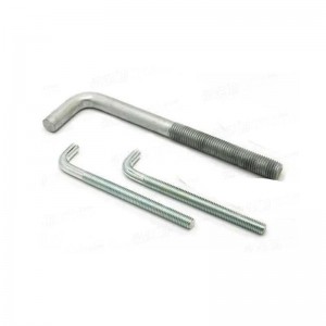 Manufactur standard Threaded Hook Bolt -  J/L/U/ I Shape Carbon Steel HDG Zinc Plated Foundation Anchor Bolts   – Qijing