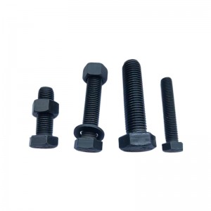 Factory selling Steel Structural Bolting Semble - Factory Supplied DIN933 Black Finish Zinc Plated Hexagon Bolts   – Qijing