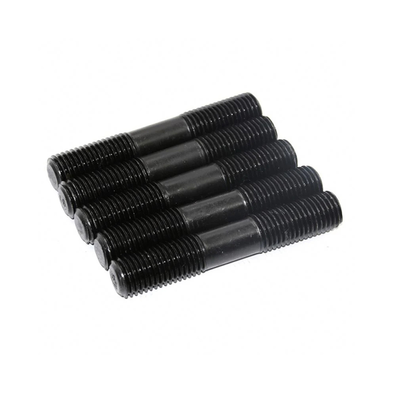 China Factory Price  Carbon Steel Class 4.8 8.8 12.9 Black Finish Double End Threaded Studs  Dual Thread Stud