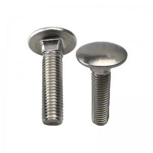 Top Quality Hex Nut Bolt - DIN603 Stainless Steel A2-70 A4-80 304/316 Mushroom Head Square Neck Bolt  – Qijing