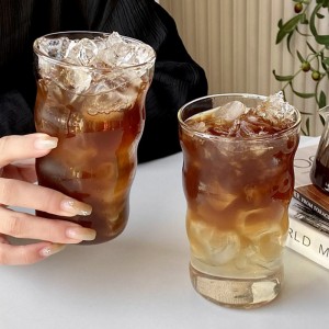 Simple Iced American latte Creative Cold Brew glass Coffee cup High borosilicate heat-resisting coffee cup