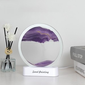 Romantic quicksand painting nightlight home tabletop decoration bedside LED lamp