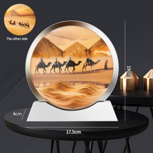 Source factory creative double-sided mirror quicksand painting background crafts ornaments gift mirror decompression